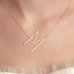 Alexis Rose large initial Necklace, Alexis Necklace, Personalized Letter Necklace, Large Necklace,  Gift For Mom, Personalized Gift