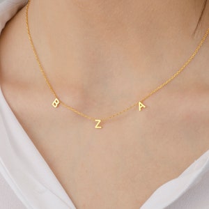 Custom Initial Necklace, Personalized Letter Necklace, Dainty Name Pendant, Gift for Her, Bridesmaid Gift, Christmas Gift