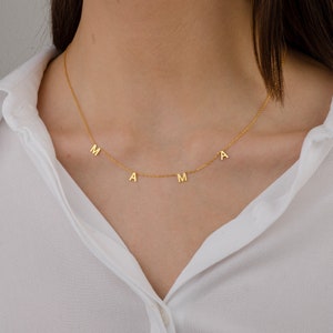 Custom spaced letter necklace on sale