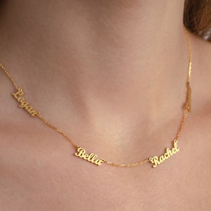 Multiple Name Necklace, Name Necklace , Kids Name Necklace , Baby Shower Gift , Mom Gift , Family Necklace , Christmas Gift