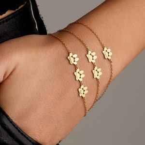 Dog Bracelet/ Personalized Paw Bracelet / Pet Bracelet / Animal Friendly Jewelry / Paw Name Bracelet / Handmade Silver Paw Name Bracelet image 1