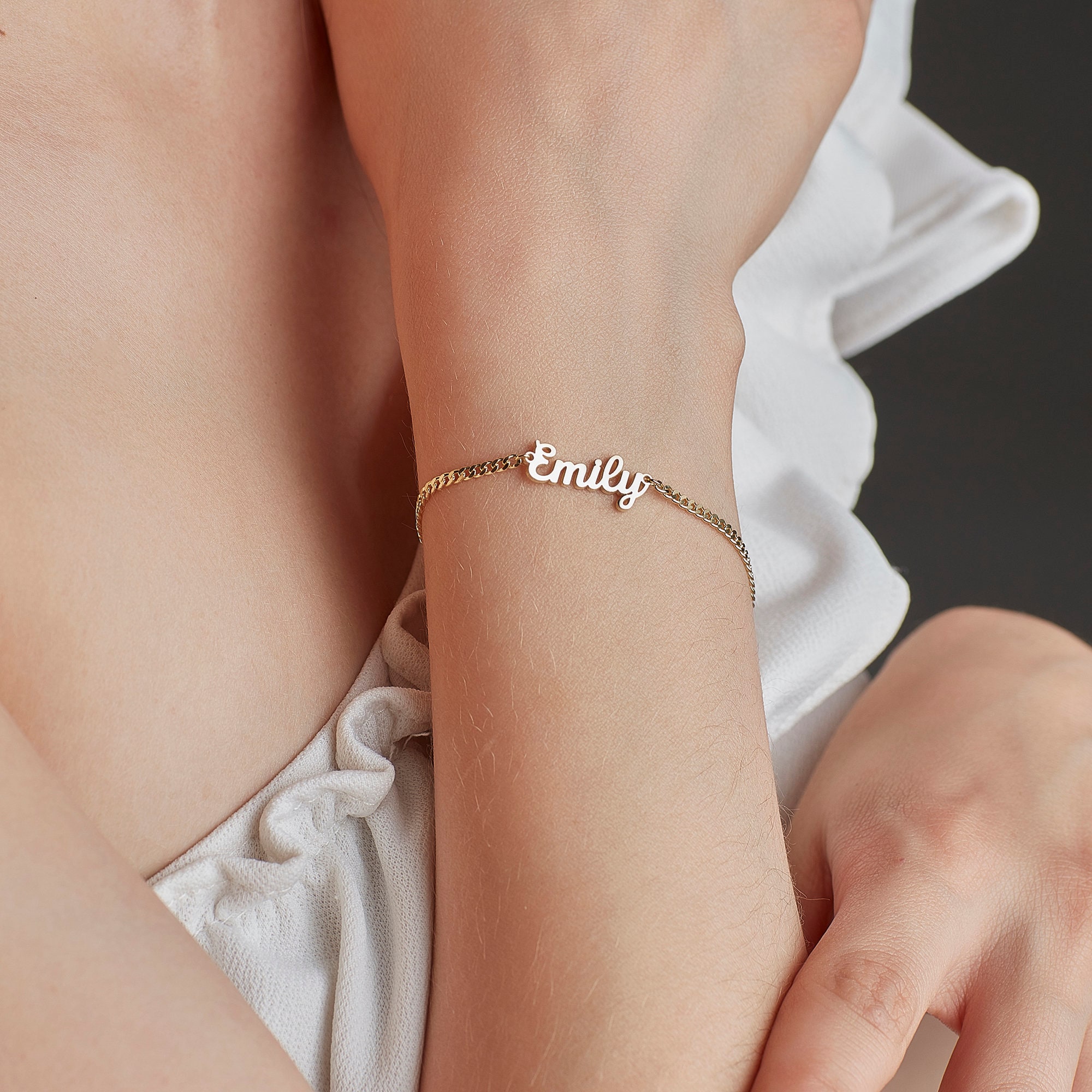 name bracelet gold for girl