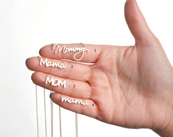 Collar con nombre de mamá, regalo para el Día de la Madre, collar personalizado con nombre de mamá, regalo perfecto para mamá, regalos para el Día de la Madre, regalo para mamá