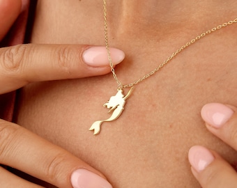 Mermaid Necklace, Ocean-Inspired Jewelry, Handcrafted Sea Siren Pendant, Beach Lover's Gift, Nautical Charm, Christmas Gift