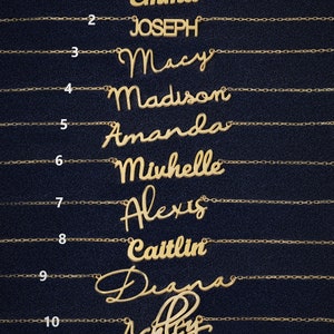 Custom Name Necklace in Gold – Dainty Personalized Nameplate Chain with Script or Block Font, Minimal Jewelry Gift for Her, Christmas Gift