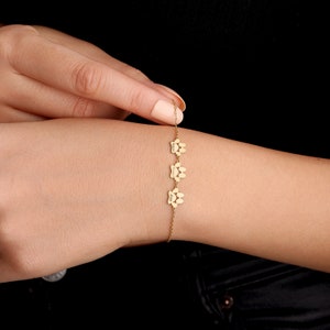 Dog Bracelet/ Personalized Paw Bracelet / Pet Bracelet / Animal Friendly Jewelry / Paw Name Bracelet / Handmade Silver Paw Name Bracelet image 4