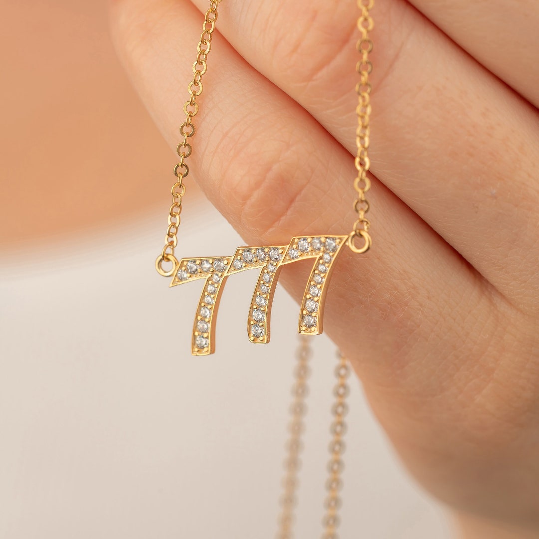 Engelszahl Halskette – Gold/Silber, Mit Zahlen 111, 222, 333 Etc., Persönlicher Spiritueller Schmuck