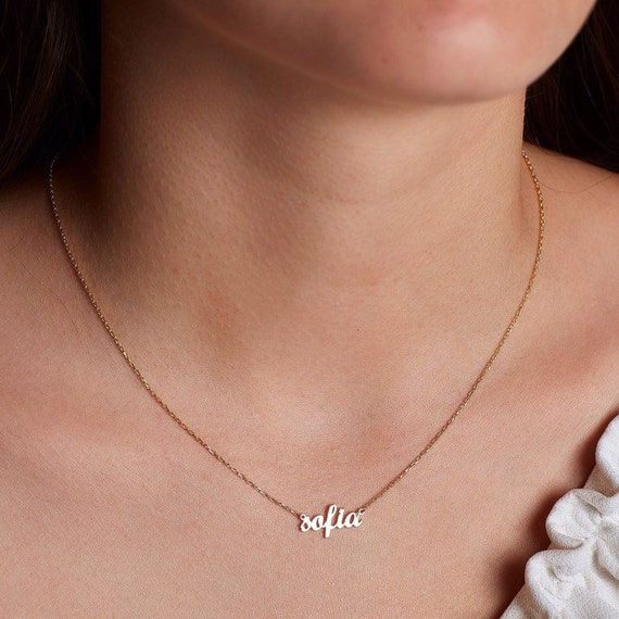 Personalized Name Necklace Delicate Name Necklace Mother