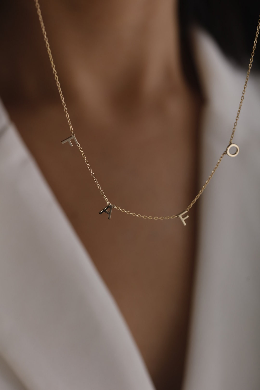 FAFO Necklace, Fafo Initial Necklace, Gold Vote Choker, Letter Necklace,  Letter Name Necklace, Initial Necklace, Mother's Day Gift