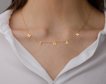 Gold initial Necklace, Dainty Initial , Minimalist Necklace, Letter Name Necklace, Vote  Necklace, Bridesmaid Gift, Christmas Gift