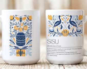 Sisu Definition Mug, Scandi Mug Gift, Nordic Mug Home Décor, Finnish Word Definition Mug, Scandi Style • Keepsake Coffee Mug, 11oz, 15oz