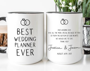 Wedding Planner Gift, Personalized Mug, Best Wedding Planner Ever Coffee Mug, Thank You for Marrying Us Appreciation Gift from Couple 01