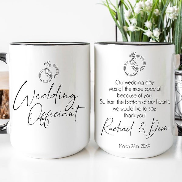 Wedding Officiant Gift Mug, Wedding Officiant Proposal Gift, Best Officiant Ever Coffee Mug, Wedding Ceremony Thank You, Wedding Party Gift