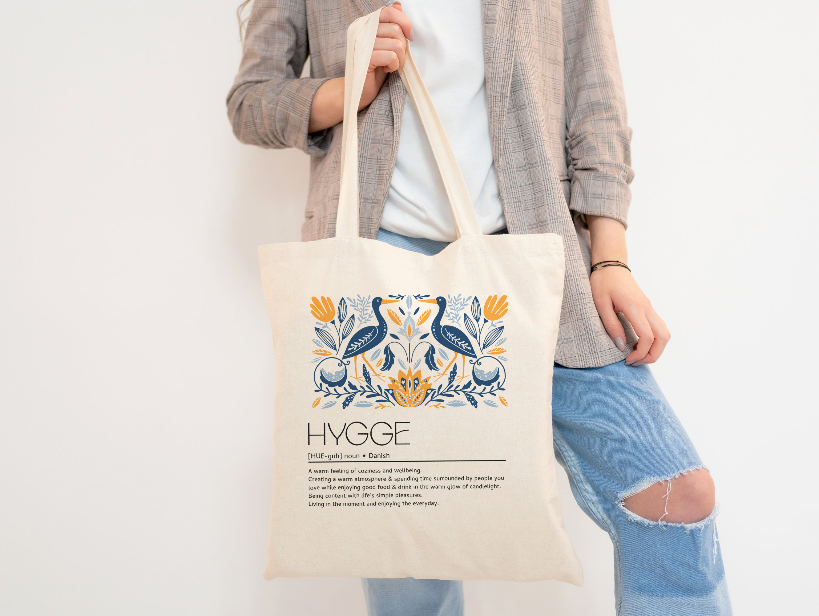 Hygge Canvas Tote Bag, Danish Style Nordic Décor Farmers Market Bag,  Scandinavian Style Aesthetic Tote Bag, Hygge Definition Grocery Bag -   Canada