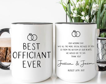 Wedding Officiant Gift, Officiant Mug, Best Officiant Ever Coffee Mug, Officiant Gift, Best Wedding Officiant, Thank You for Marrying Us 01