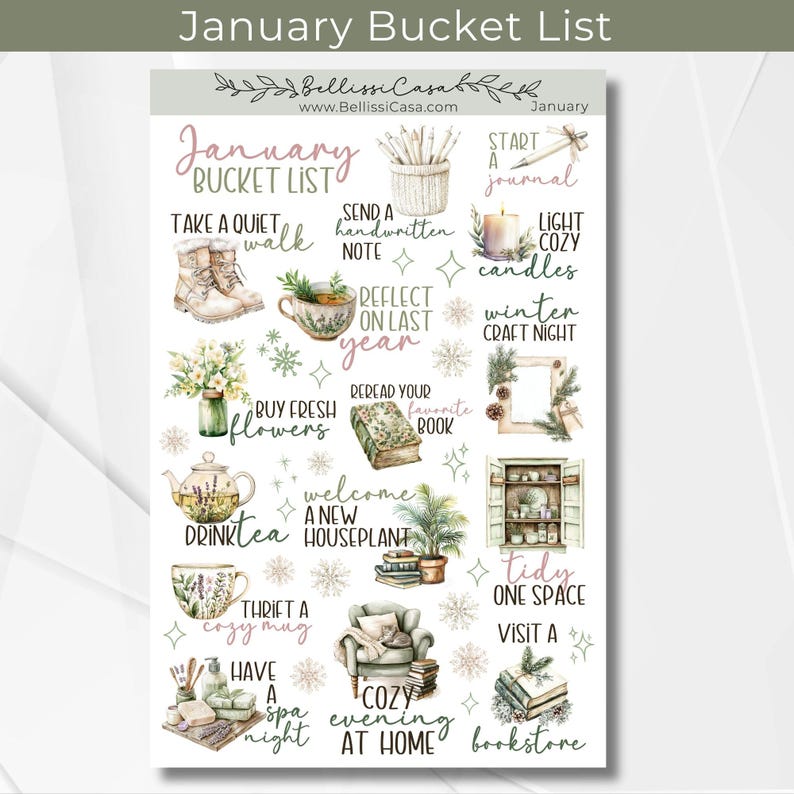 October Fall Bucket List Sticker Sheet, Seasonal Planner Sticker, Watercolor Calendar Planner Journaling Sticker Page for Bullet Journal 128 image 4