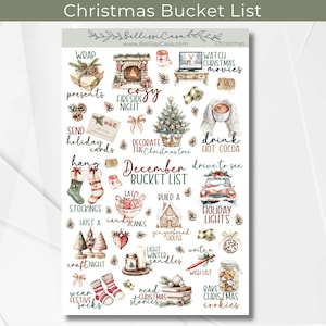 October Fall Bucket List Sticker Sheet, Seasonal Planner Sticker, Watercolor Calendar Planner Journaling Sticker Page for Bullet Journal 128 image 16