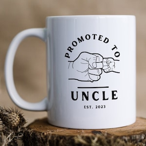 New Uncle Gift, Baby Announcement Coffee Mug for Uncle, Baby Reveal Uncle Mug, Promoted to Uncle, Pregnancy Birth Announcement Gift, Brother