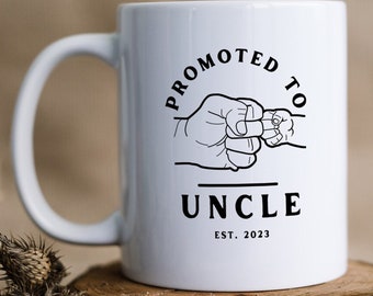 New Uncle Gift, Baby Announcement Coffee Mug for Uncle, Baby Reveal Uncle Mug, Promoted to Uncle, Pregnancy Birth Announcement Gift, Brother