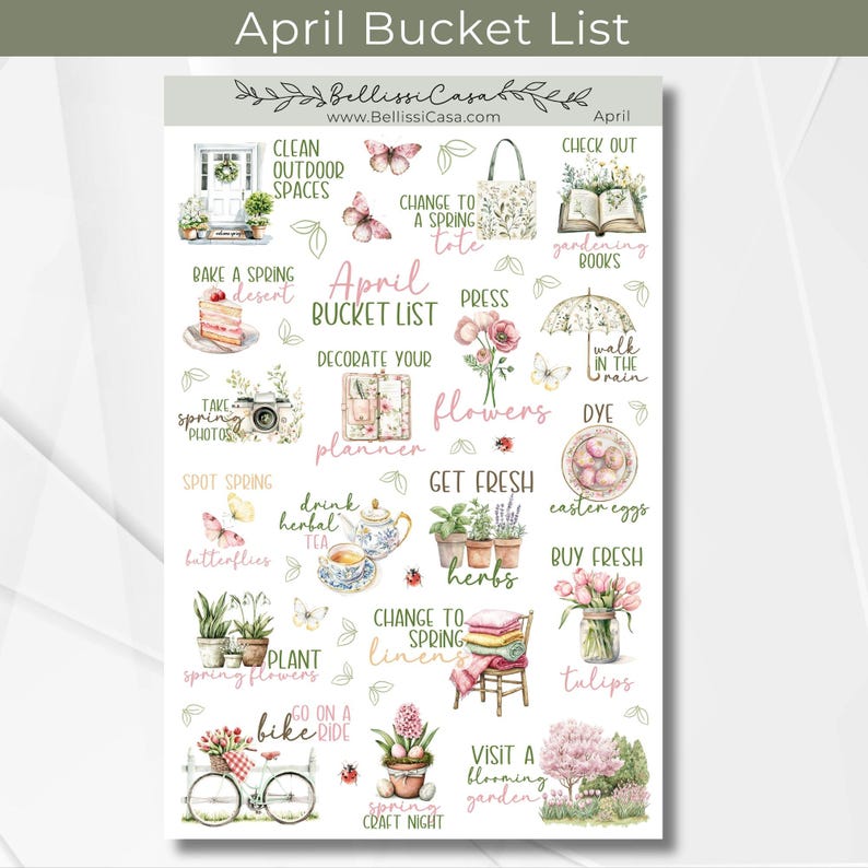 October Fall Bucket List Sticker Sheet, Seasonal Planner Sticker, Watercolor Calendar Planner Journaling Sticker Page for Bullet Journal 128 image 7