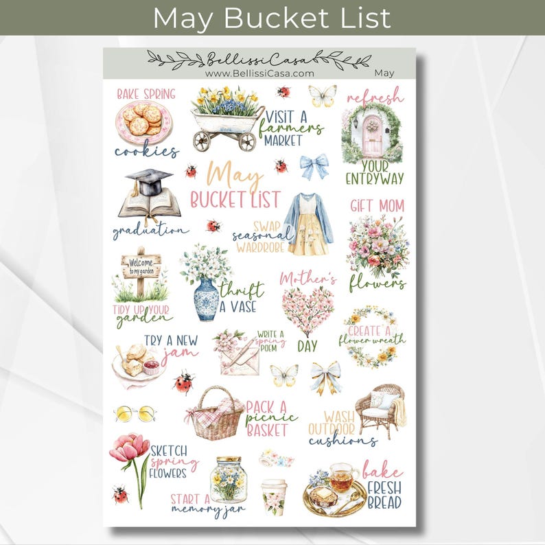 October Fall Bucket List Sticker Sheet, Seasonal Planner Sticker, Watercolor Calendar Planner Journaling Sticker Page for Bullet Journal 128 image 8
