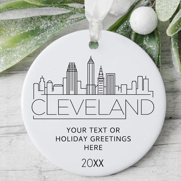 Cleveland Skyline Etsy