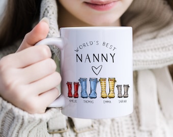 Personalised Nanny Mug, This Nanny Belongs To Nan Gift, Grandma Present, Granny Nanna Mug, Gift For Nanny, Mother's Day, Gift From Grandkids