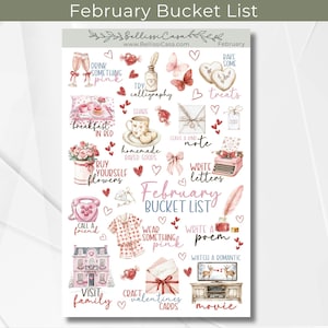 October Fall Bucket List Sticker Sheet, Seasonal Planner Sticker, Watercolor Calendar Planner Journaling Sticker Page for Bullet Journal 128 image 5