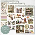 Seasonal Planner Sticker Pack, Cozy Fall Reading Aesthetic Calendar Planner Journaling Sticker Set Custom Bullet Journal Sticker Sheets 004