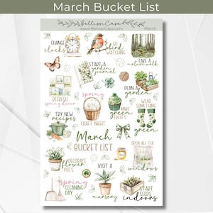 October Fall Bucket List Sticker Sheet, Seasonal Planner Sticker, Watercolor Calendar Planner Journaling Sticker Page for Bullet Journal 128 image 6