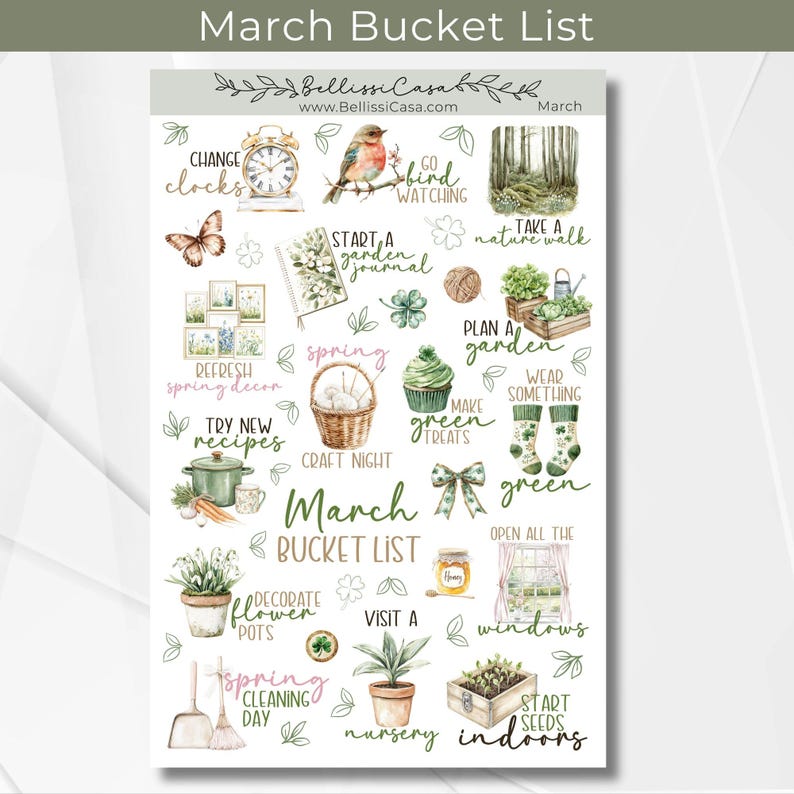 October Fall Bucket List Sticker Sheet, Seasonal Planner Sticker, Watercolor Calendar Planner Journaling Sticker Page for Bullet Journal 128 image 6