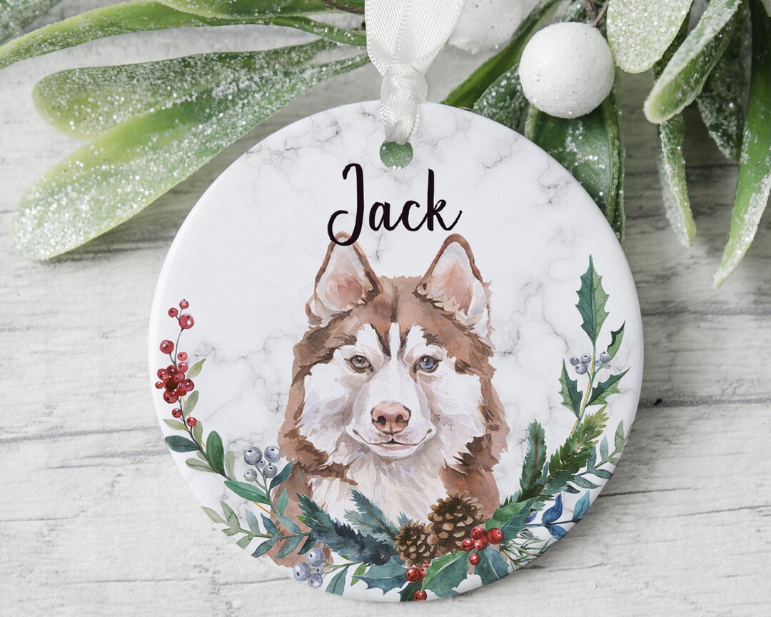 Siberian Husky Dog Ornament Pet Lover Gift Custom Pet Etsy