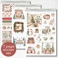 Seasonal Planner Sticker Sheets, Christmas Wishes Holiday Calendar Planner Journaling Sticker Set, Watercolor Bullet Journal Stickers, 0124