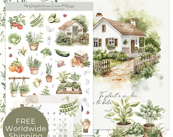 Club de pegatinas mensuales y láminas artísticas de Snail Mail, set de pegatinas para agenda y calendario 2026, set de pegatinas de acuarela para diario Bullet Junk