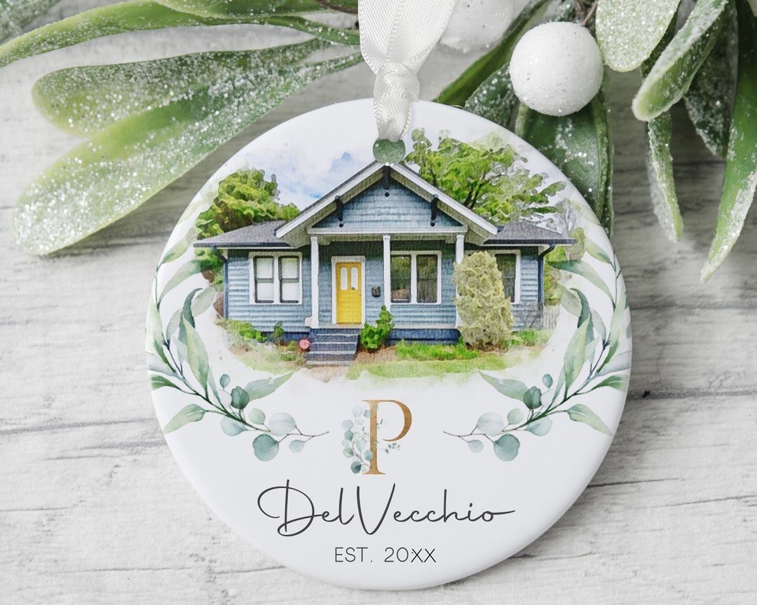 Personalized New Home Photo Ornament, New Home Owners Custom House ...
