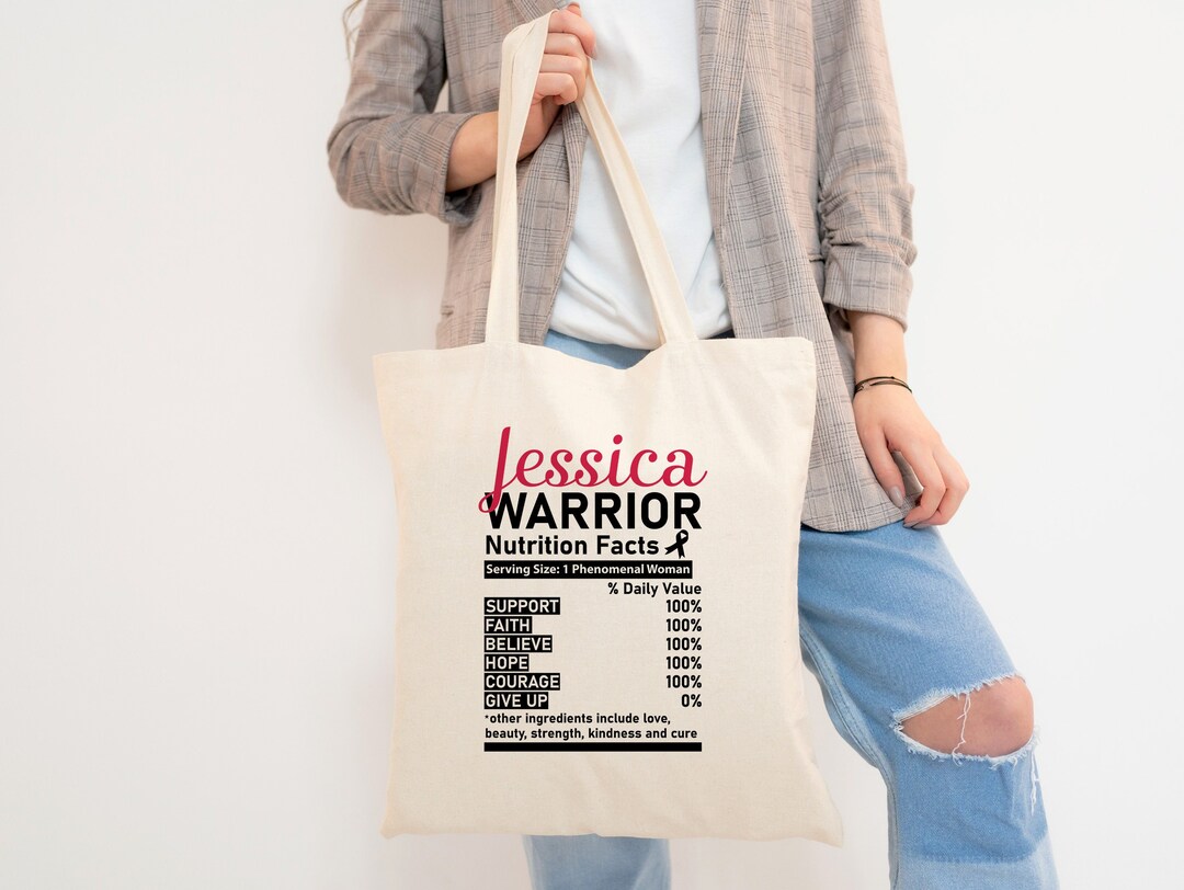 Personalized Cancer Chemo Tote Bag, Canvas Tote Bag Chemo Treatment