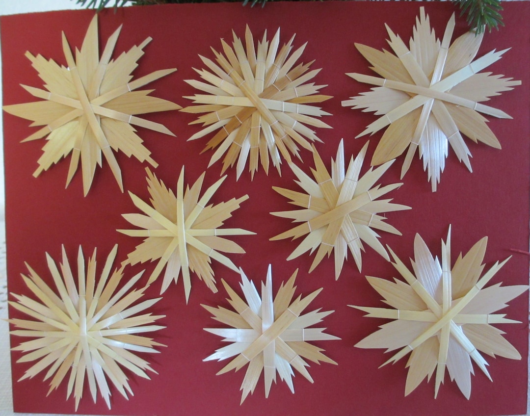 Strohsterne 67cm, 8erPack handgefertigt Etsy.de