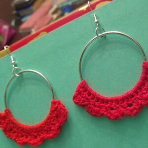 Large Wave Crochet Earrings