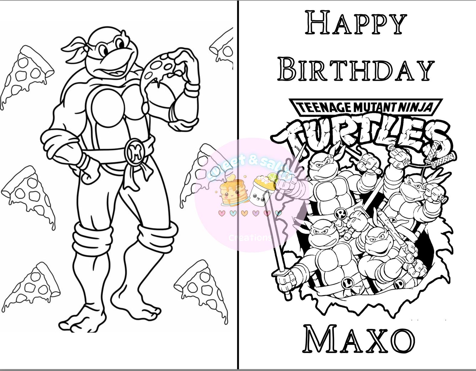 Ninja Turtle Coloring Book - Etsy