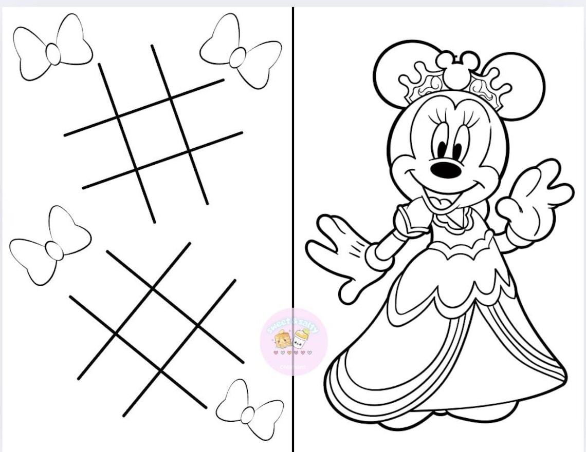 Minnie Mouse Coloring Book With Dots Cover - Etsy