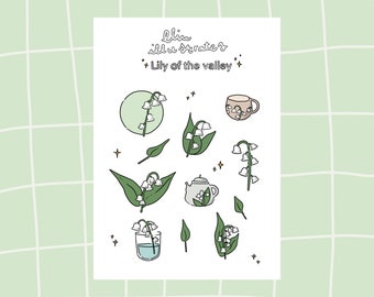 Lily of the Valley 4x6 Sticker Sheet