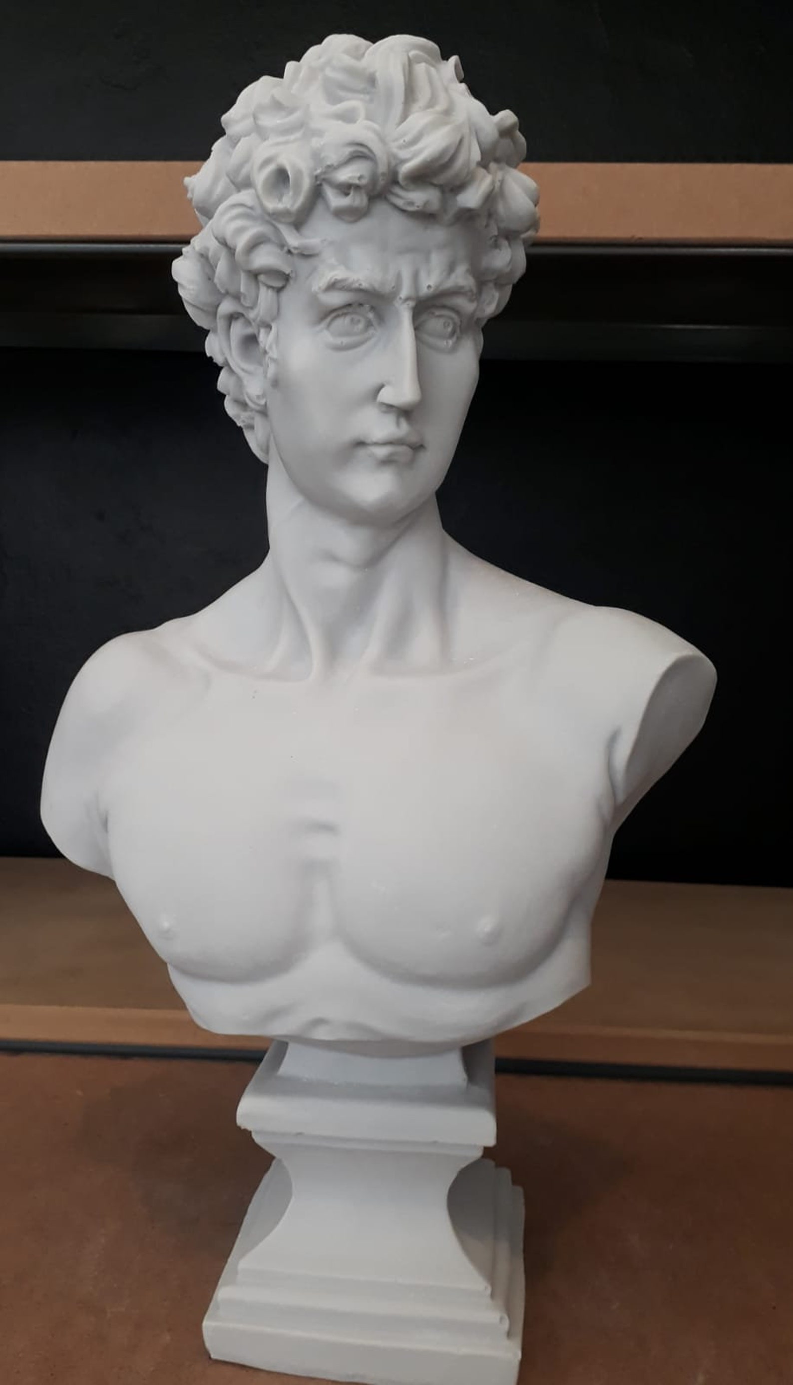 Large David Sculpture Statue Handmade David Bust Statue Etsy