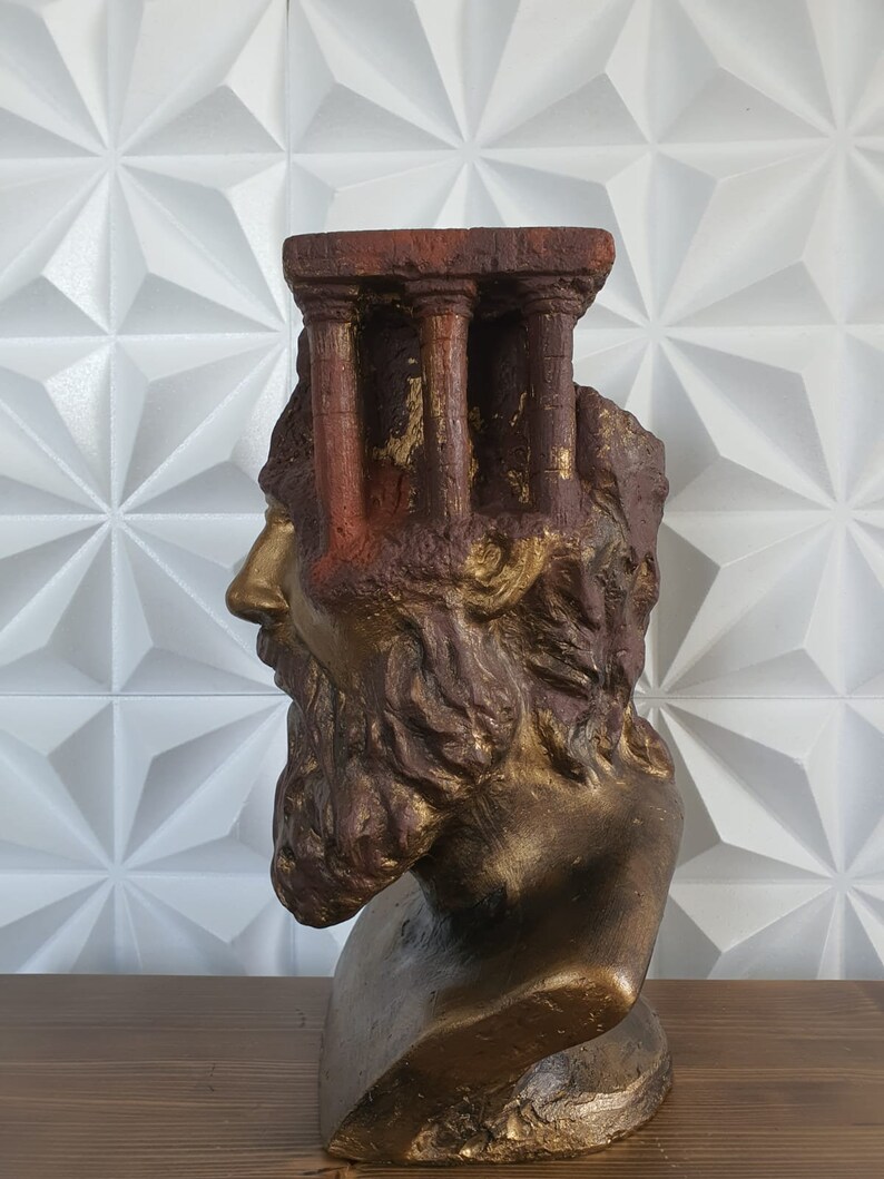 Zeus Sculpture God of Thunder Wall Art Zeus Figure Etsy