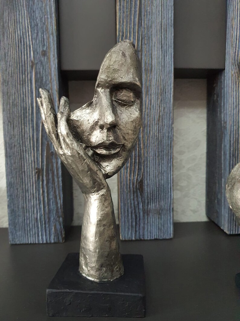 Face Sculpture Decorative Object Face Sculpture Accessory Etsy