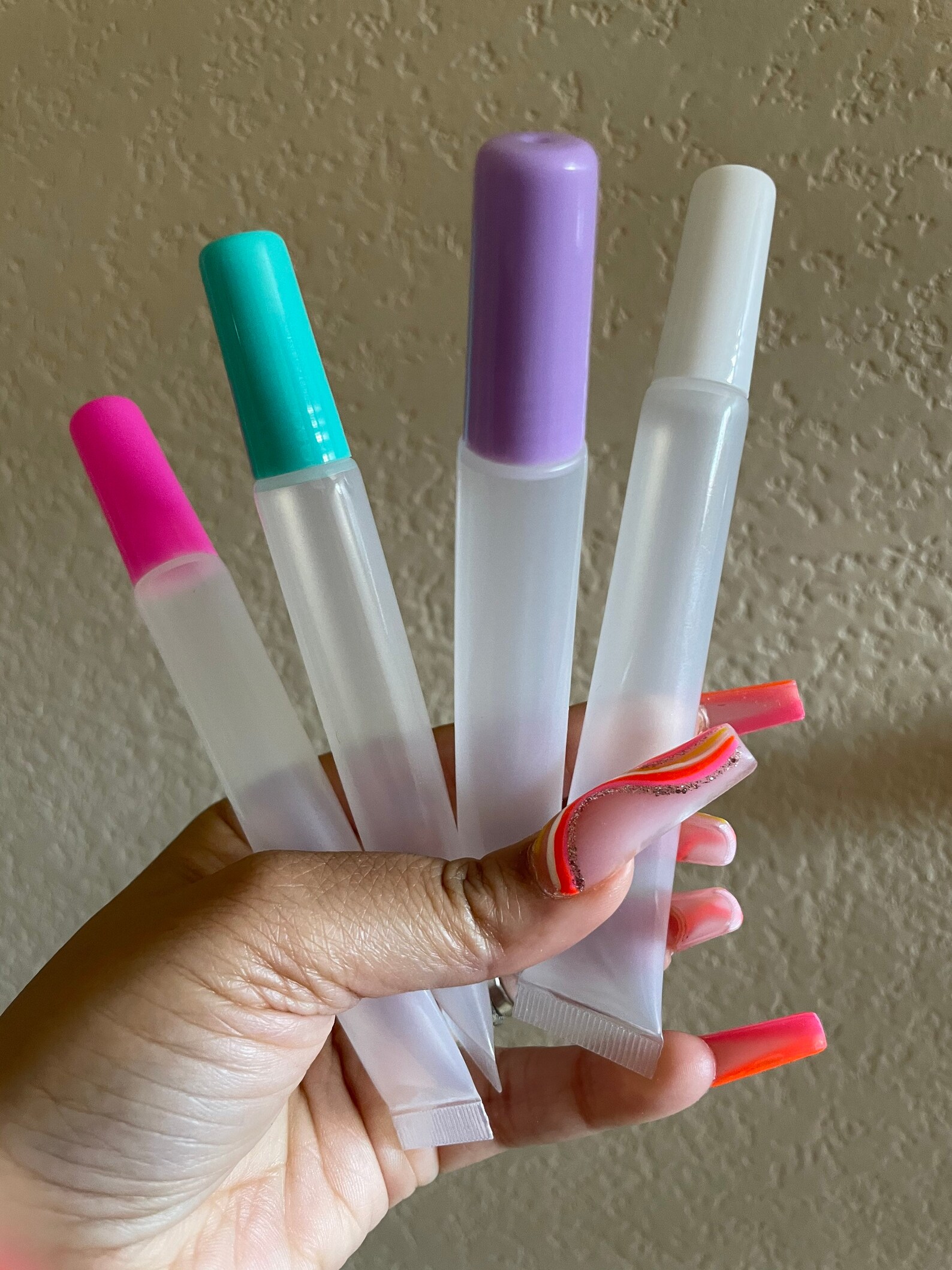 Long Colorful Lip gloss squeeze tubes Etsy