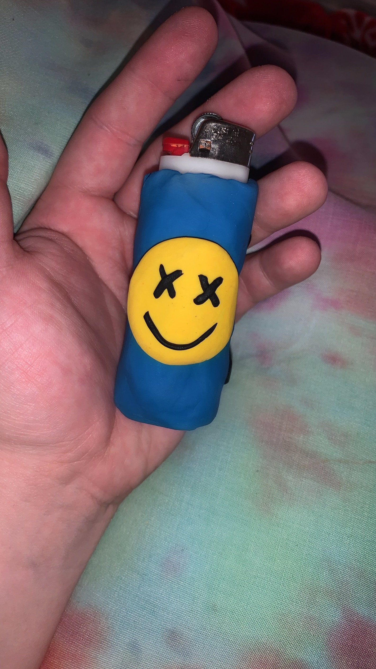 Clay 'X' and Smiley Lighter Case Etsy