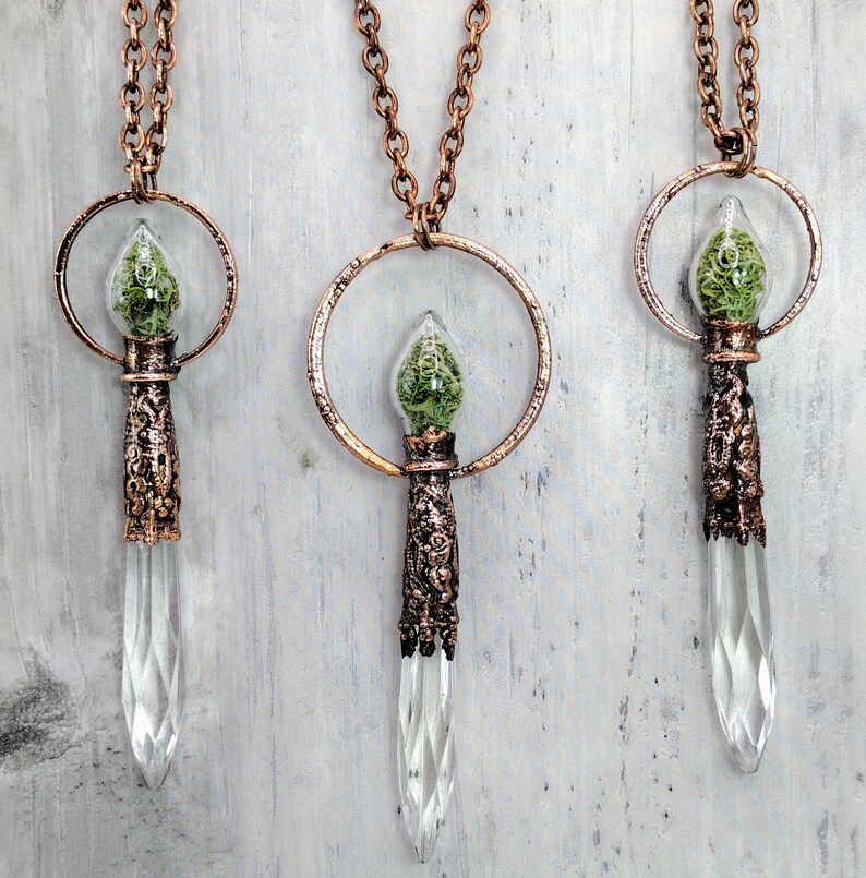 Copper Amulet Copper Electroformed Forest Amulets, Amulet Necklace - Etsy