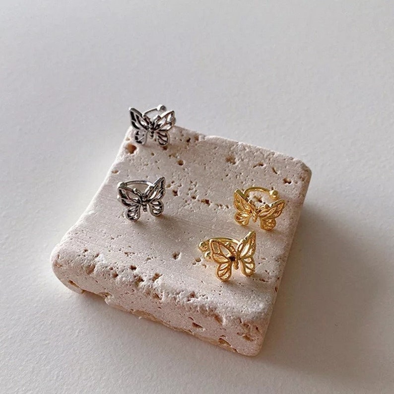 Butterfly Ear Cuffs No Piercing Ear Clip Butterfly Earrings Etsy