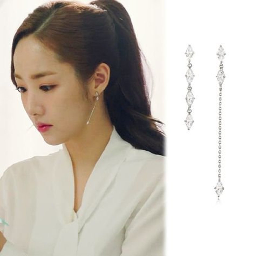 Asymmetric Drop Earrings Minimalist Drop Earrings Korean - Etsy