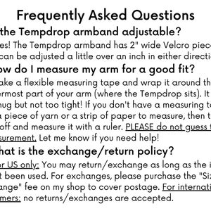 Tempdrop Armband in Daisy Grey Adjustable Custom Wearable Thermometer Armband BBT Fertility Tracking Device Holder TCOYF image 7